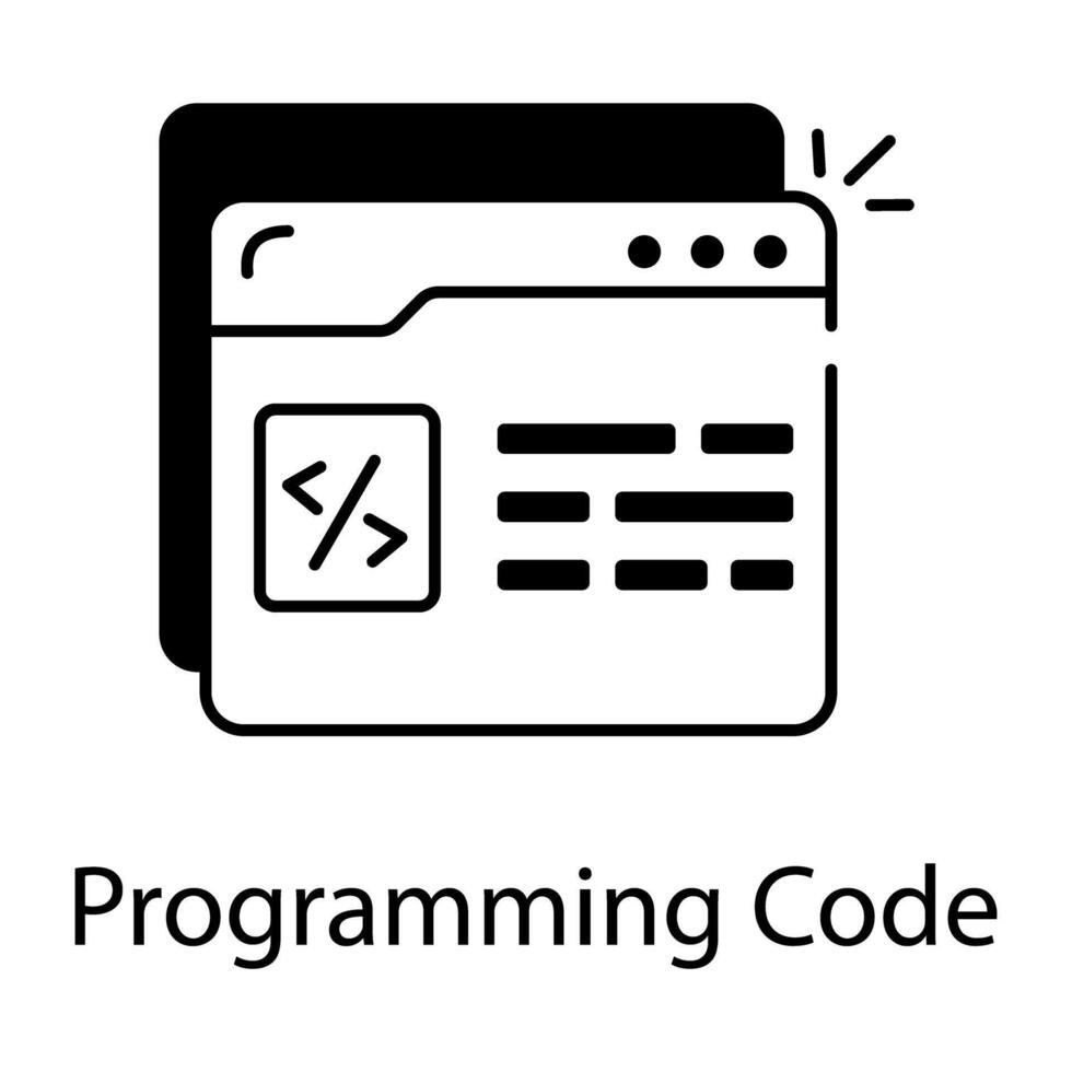 linear Stil Netz Programmierung Symbol vektor