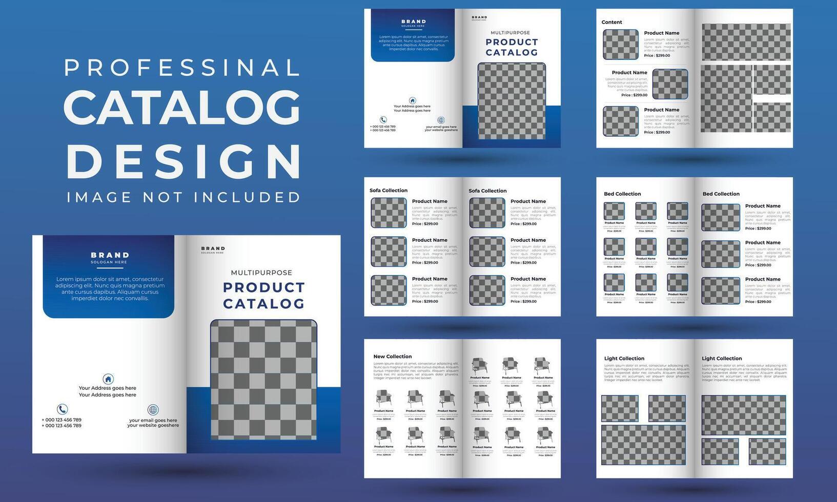 Produkt Katalog Vorlage oder Mehrzweck Produkt Katalog Design kostenlos Vektor