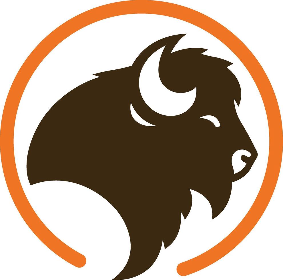 bison logotyp vektor