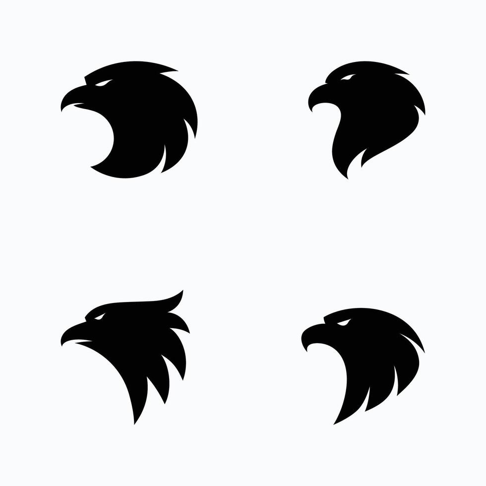 Adler Kopf einfach Vektor Logo Design