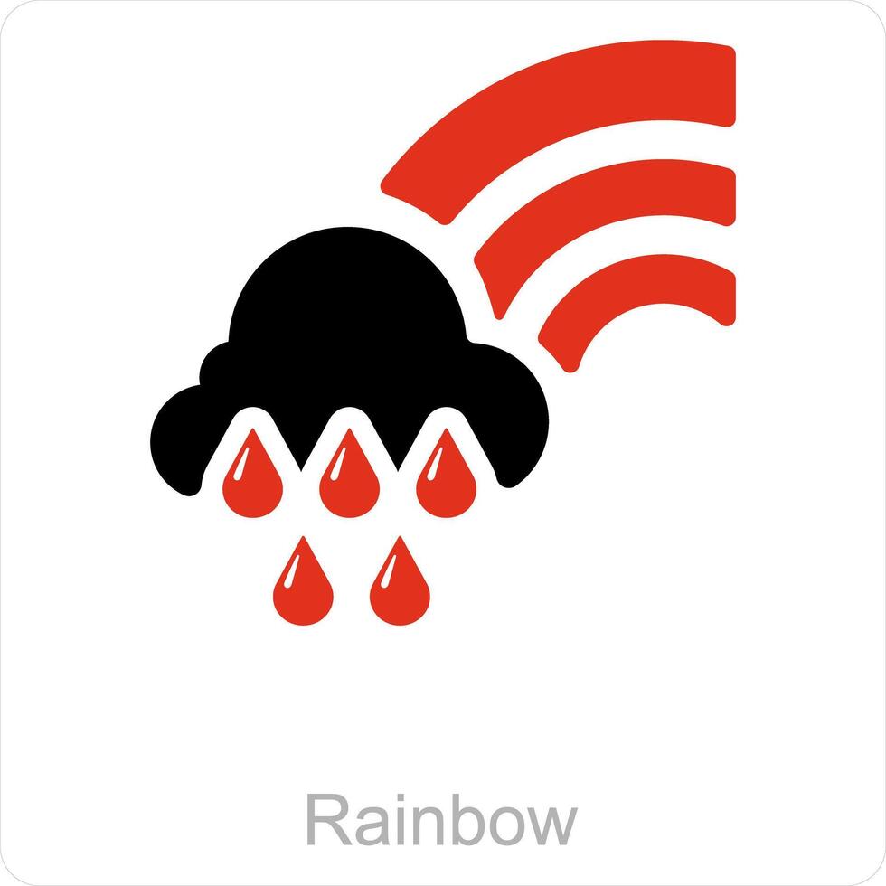 Regenbogen und Wetter Symbol Konzept vektor