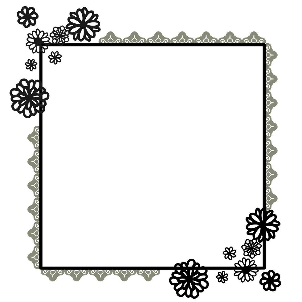 Blumen- überbacken Frames Vektor Elemente. Platz Design zum Dekoration, rahmen, Karten, Hintergrund, Text Banner