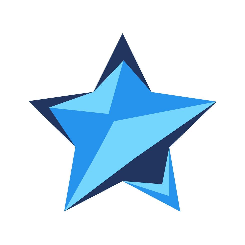stjärna varumärke Framgång kristall logotyp ikon vektor