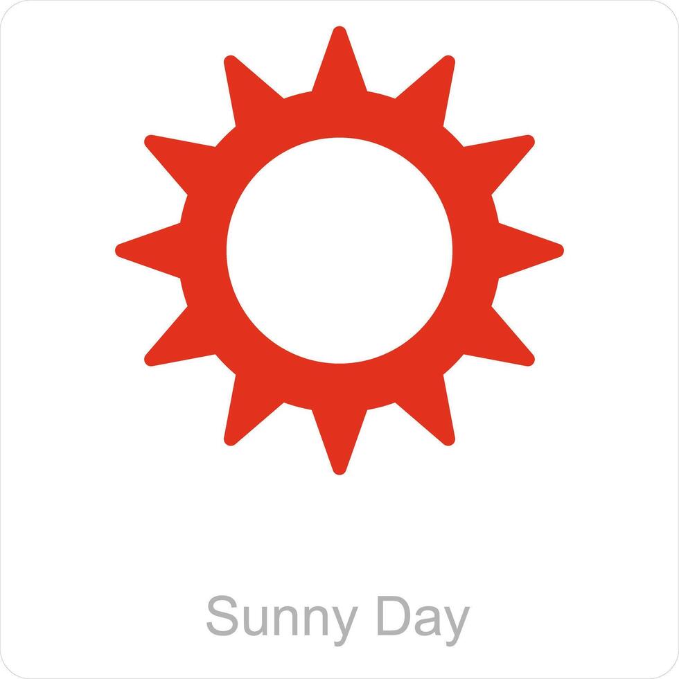 sonnig Tag und Sonnenlicht Symbol Konzept vektor