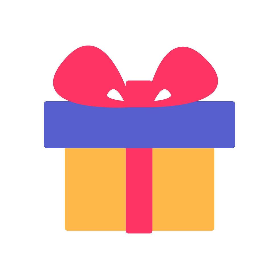 stängd gåva låda födelsedag fest Färg stroke ikon vektor