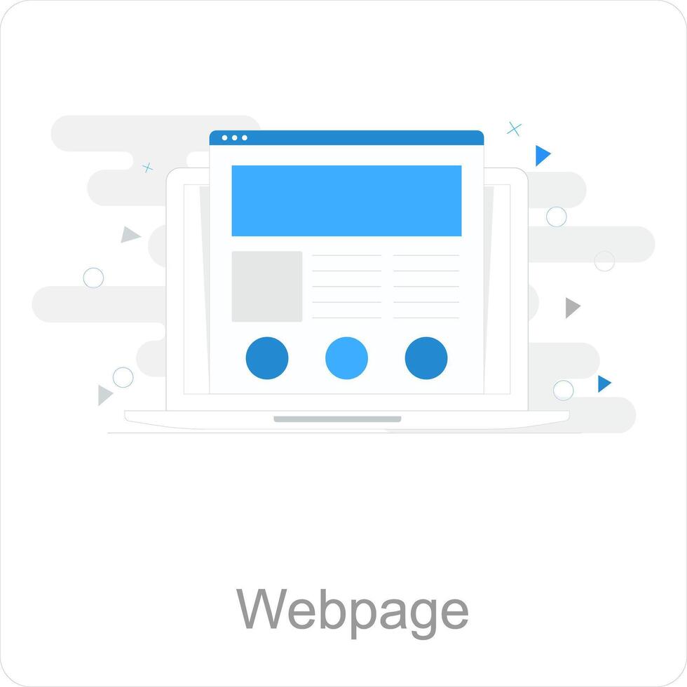 webbsida och http ikon begrepp vektor