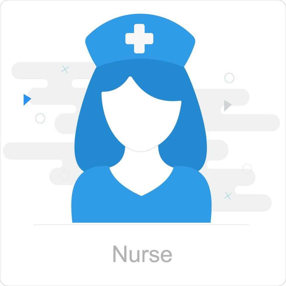 Krankenschwester und Pflege Symbol Konzept vektor