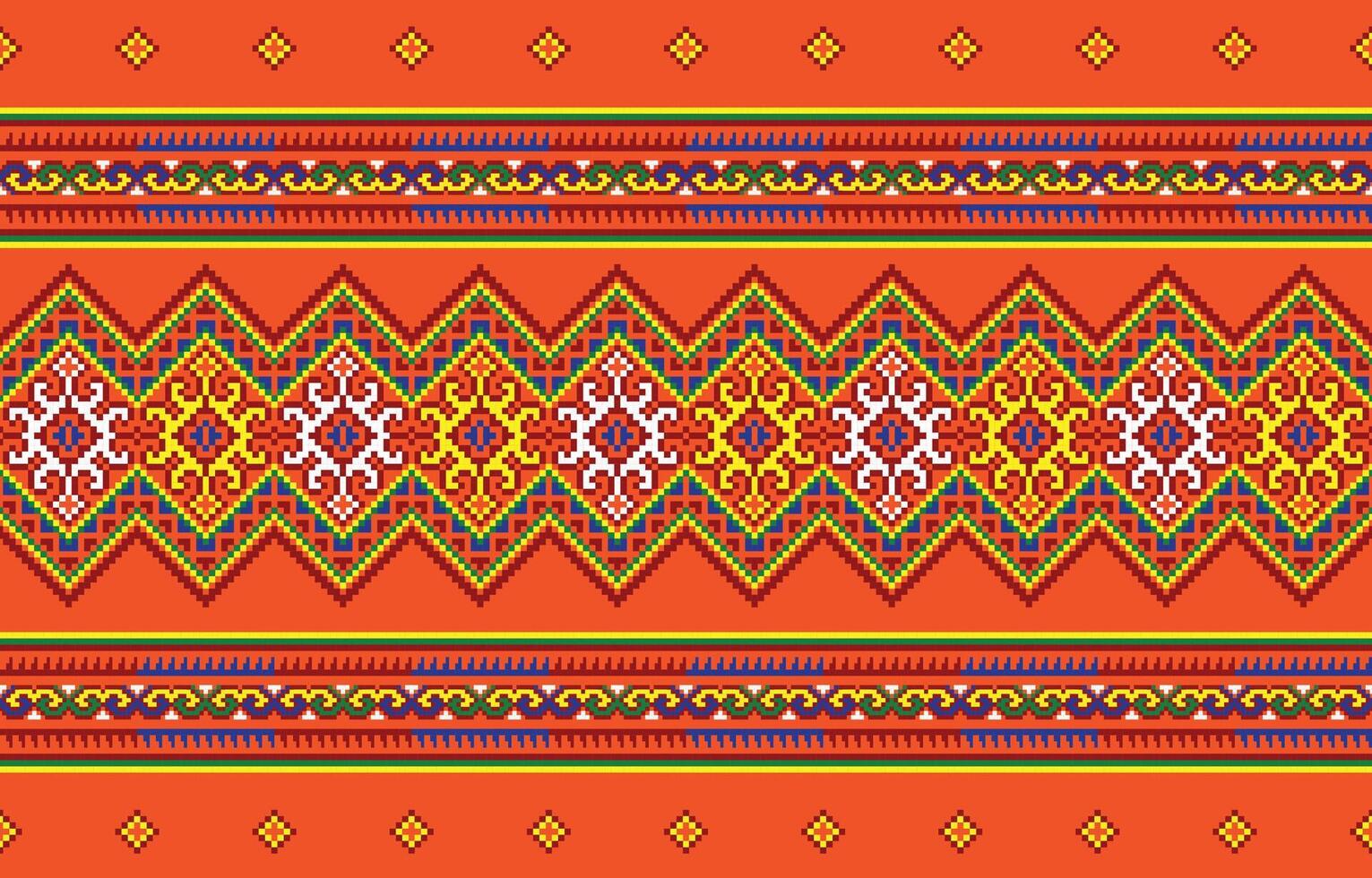 etnisk pixel mönster korsa sy. geometrisk tyg mönster. etnisk mönster, abstrakt, vektor, illustration.design för saree,patola,sari,dupatta,pixel,ikat,struktur,kläder,inpackning,dekoration,matta. vektor