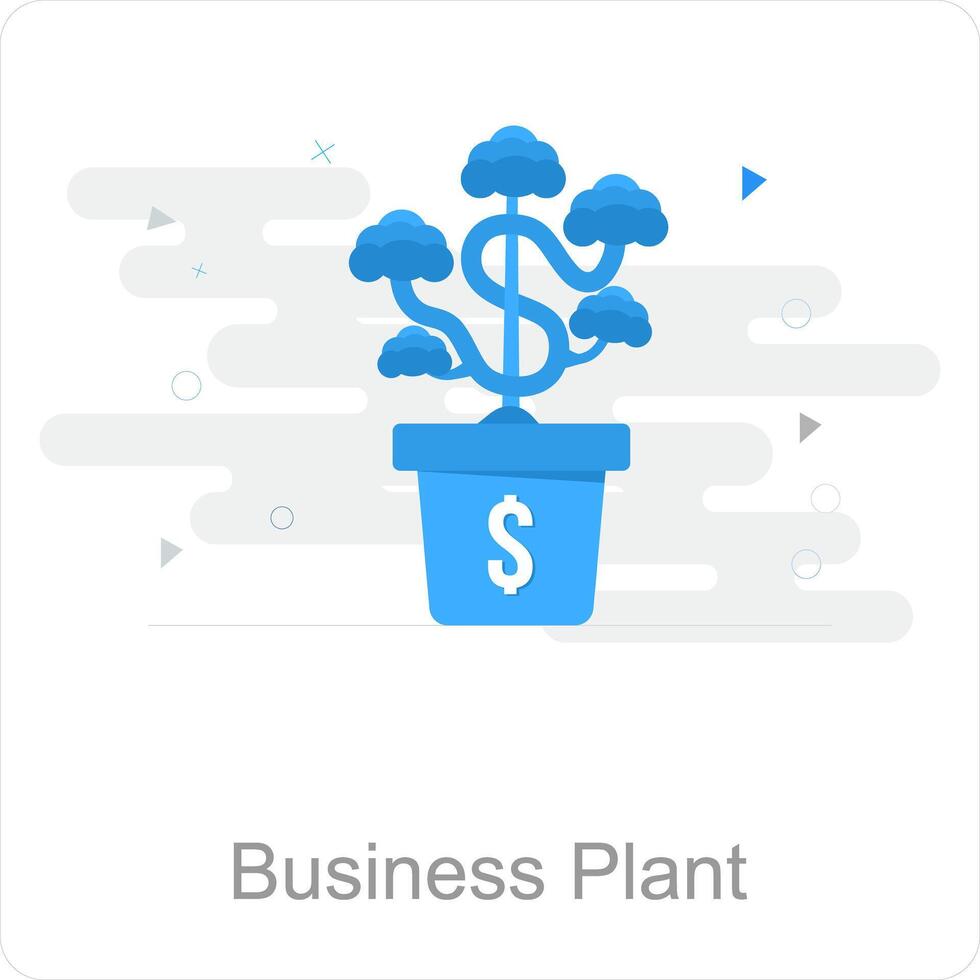 Geschäft Pflanze und Geld Symbol Konzept vektor