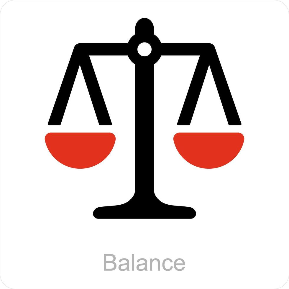 balans och skala ikon begrepp vektor