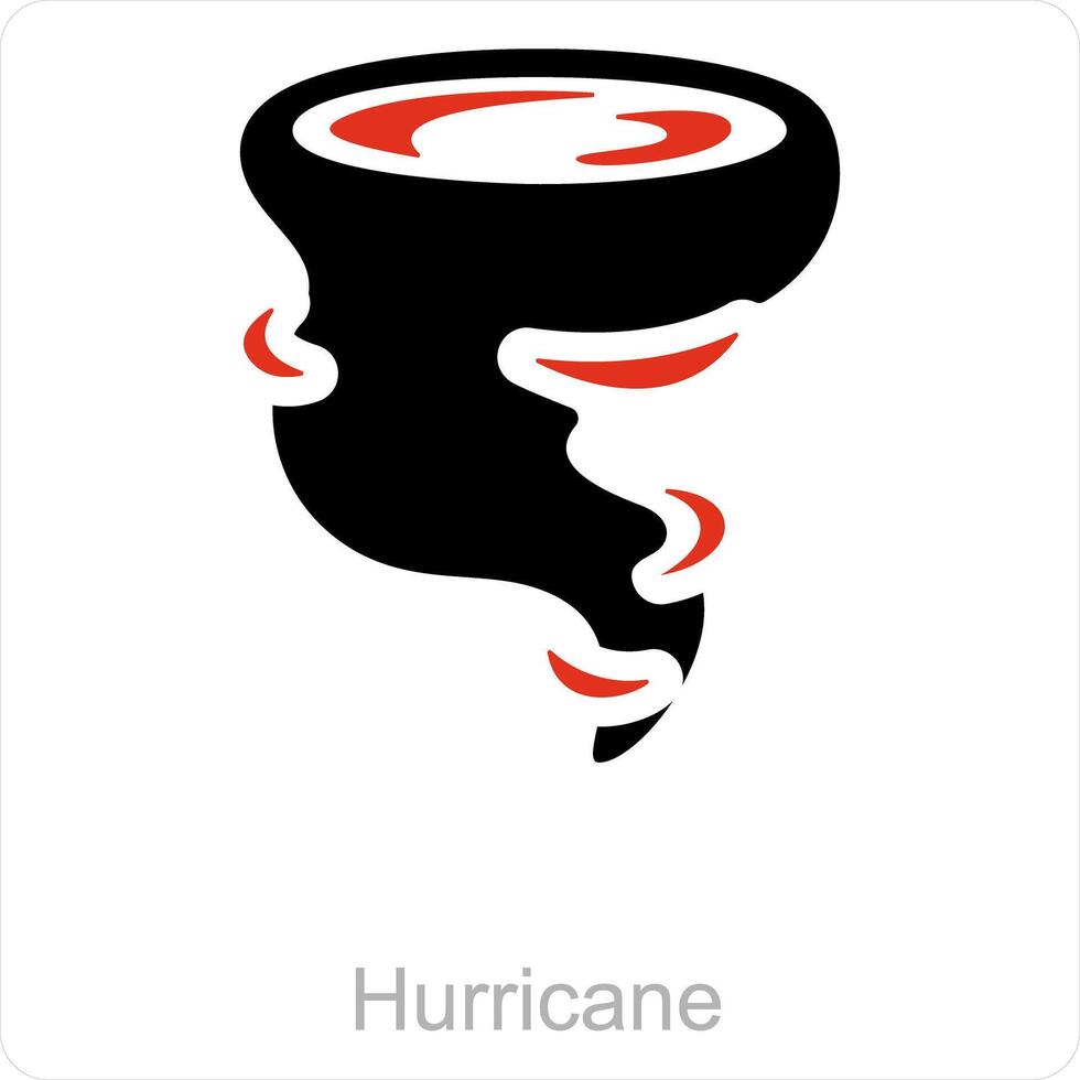 Hurrikan und Tornado Symbol Konzept vektor