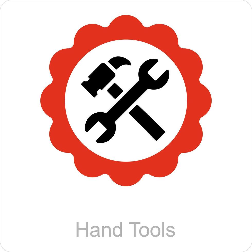 Hand Werkzeuge und Reparatur Symbol Konzept vektor