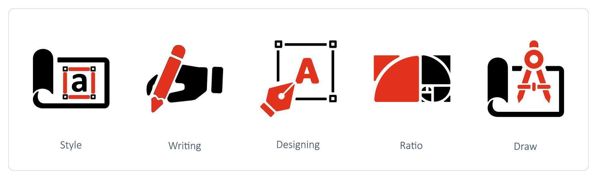 stil, skrivning och design vektor