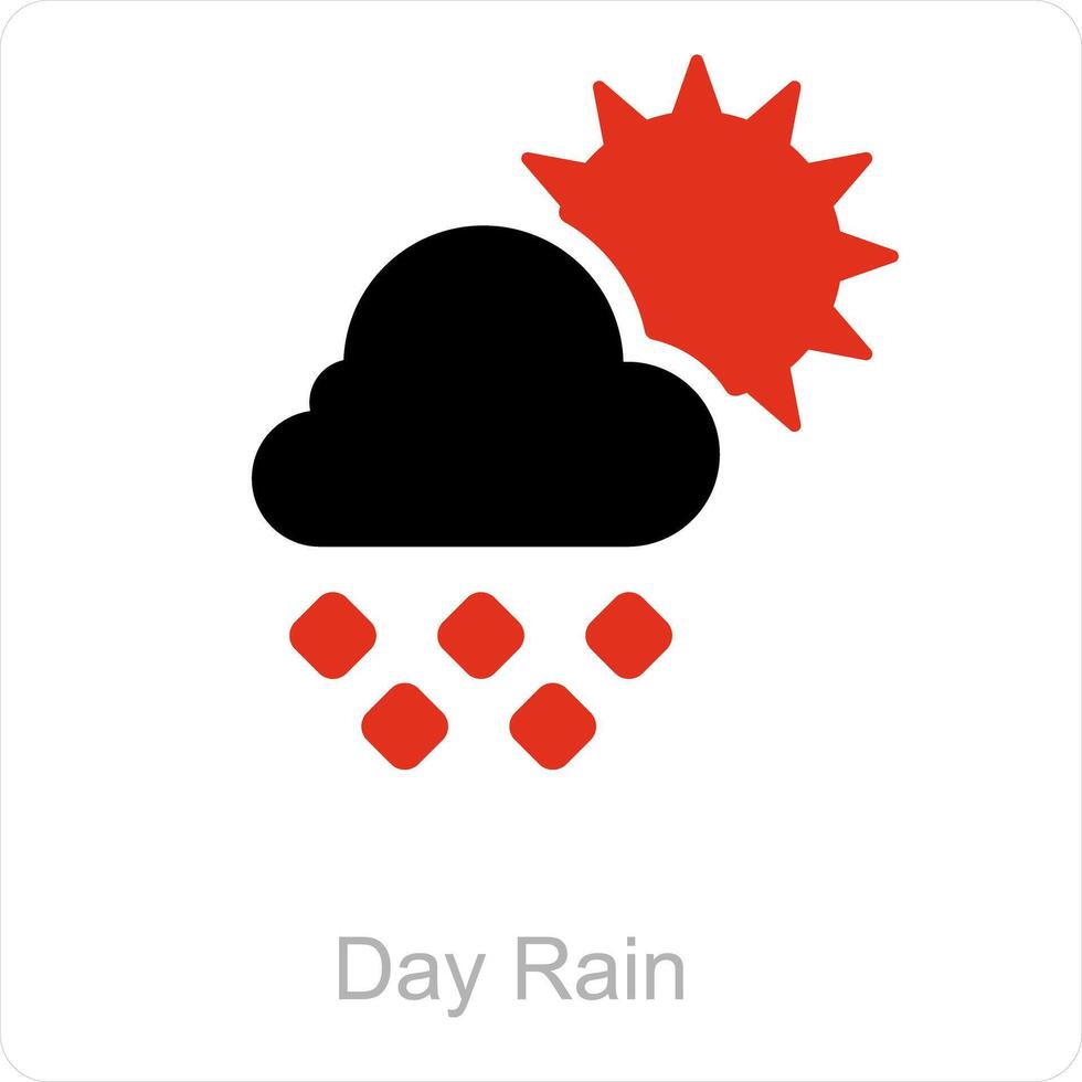 dag regn och väder ikon begrepp vektor