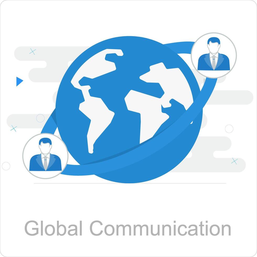 global Kommunikation und Globus Symbol Konzept vektor