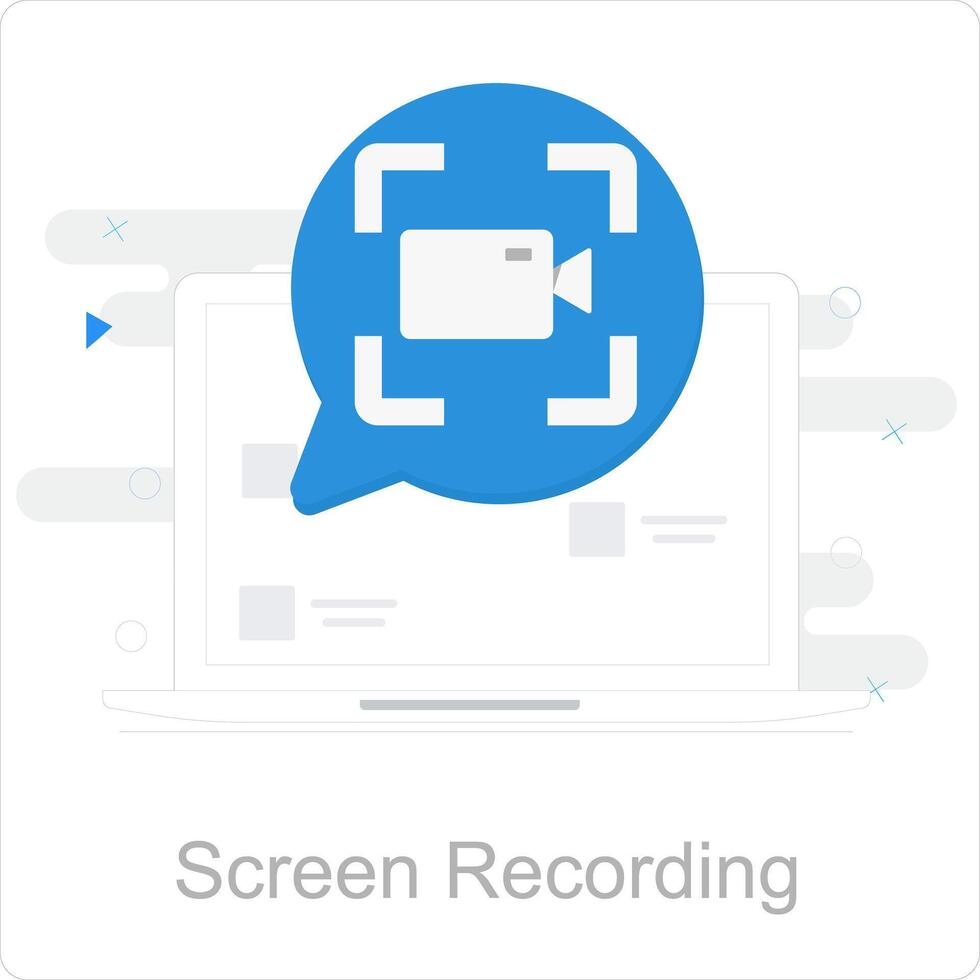 Bildschirm Aufzeichnung und Erfassung Symbol Konzept vektor