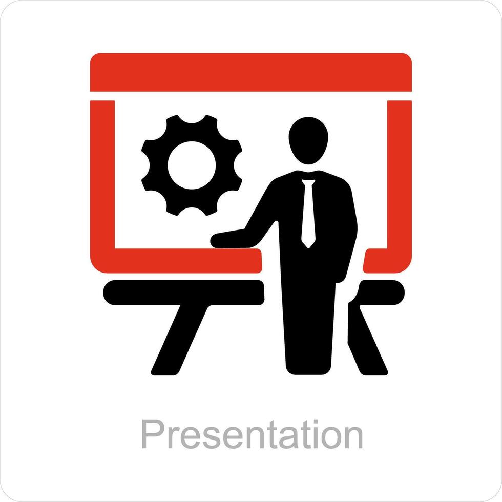presentation och företag ikon begrepp vektor