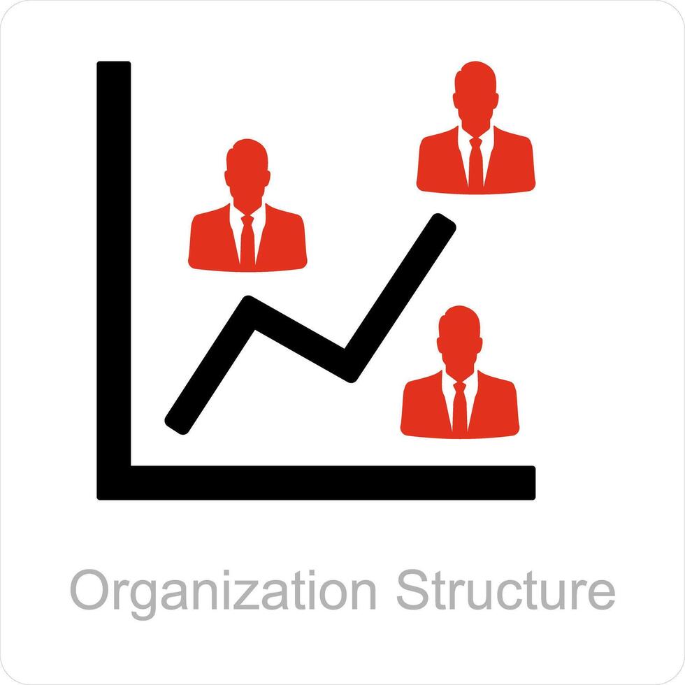Organisation Struktur und Hierarchie Symbol Konzept vektor