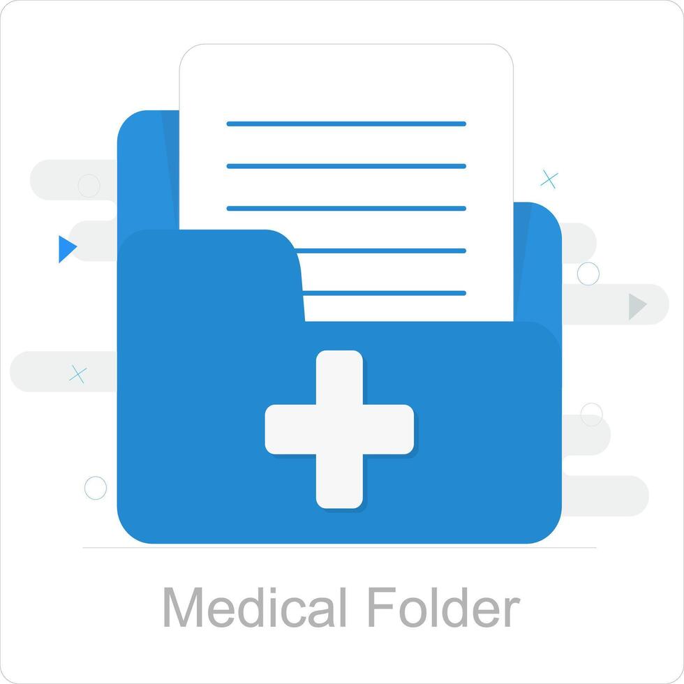 medicinsk mapp och hälsa ikon begrepp vektor
