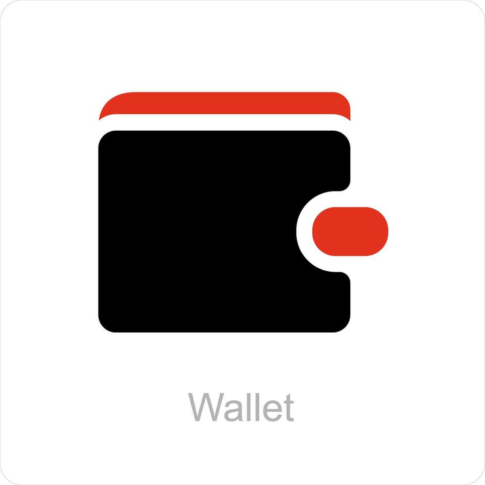 Brieftasche und Geld Symbol Konzept vektor