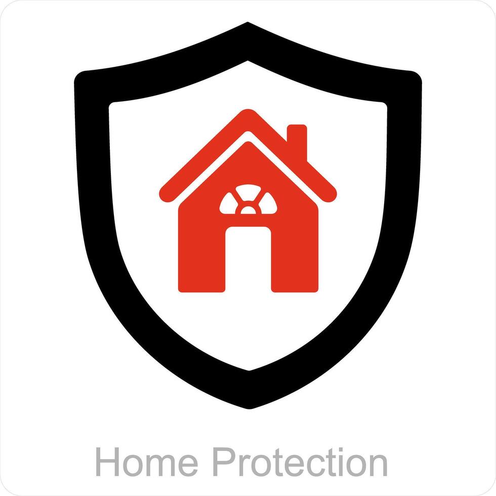 Haus Schutz und sichern Symbol Konzept vektor