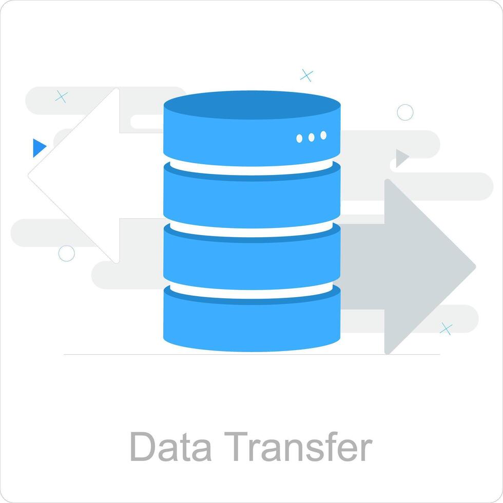 data överföra och nätverk ikon begrepp vektor