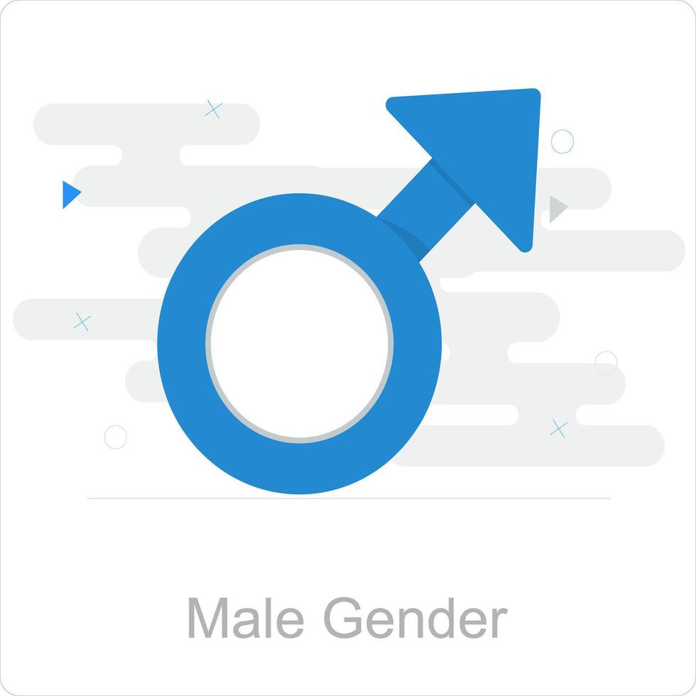 manlig kön och man ikon begrepp vektor