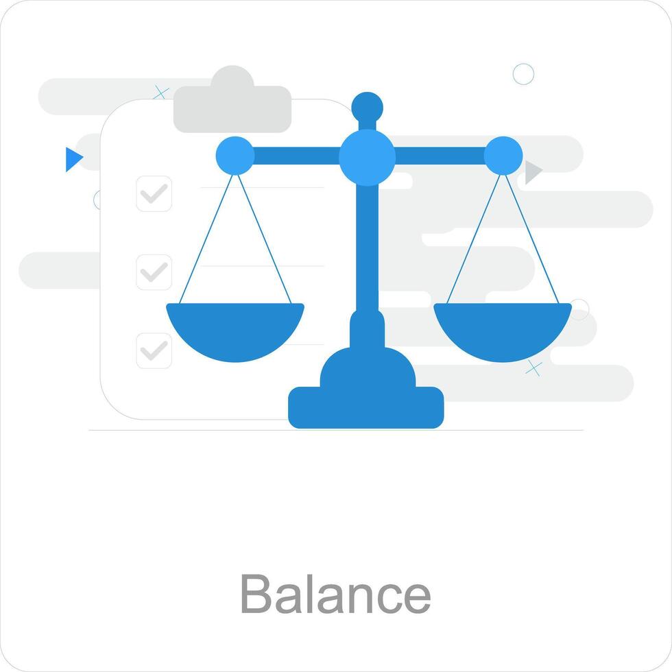 Balance und Gesetz Symbol Konzept vektor