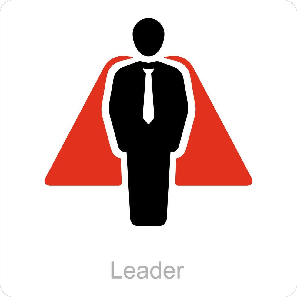 ledare och grupp ikon begrepp vektor