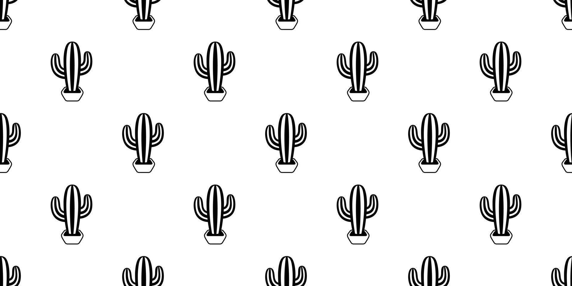 kaktus sömlös mönster vektor öken- botanica blomma trädgård växt tecknad serie upprepa tapet bricka bakgrund scarf isolerat illustration klotter design