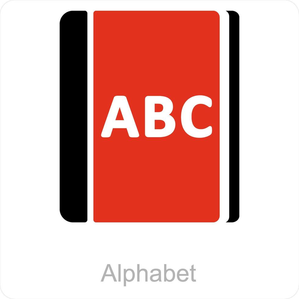 Alphabet und Buch Symbol Konzept vektor