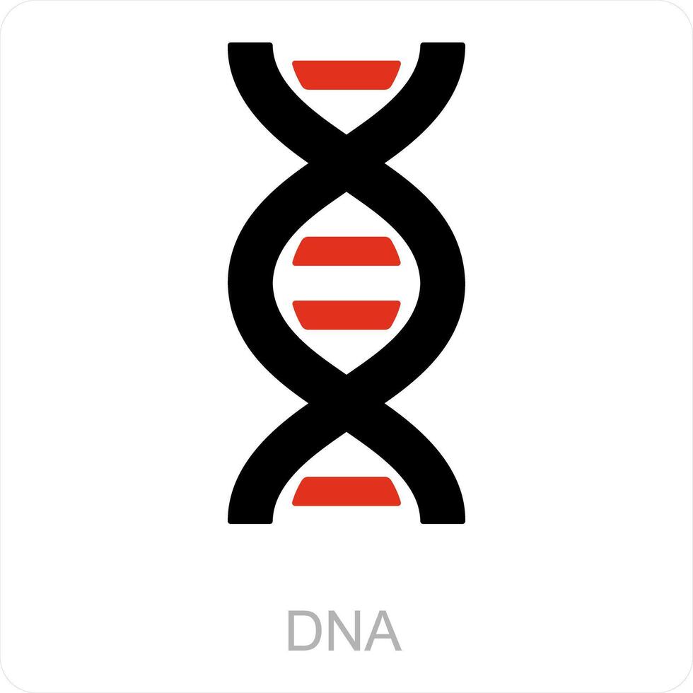 dna och medicinsk ikon begrepp vektor