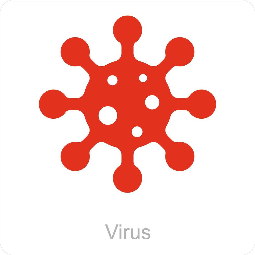 Virus und medizinisch Symbol Konzept vektor