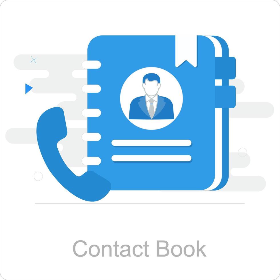 Kontakt bok och adress ikon begrepp vektor