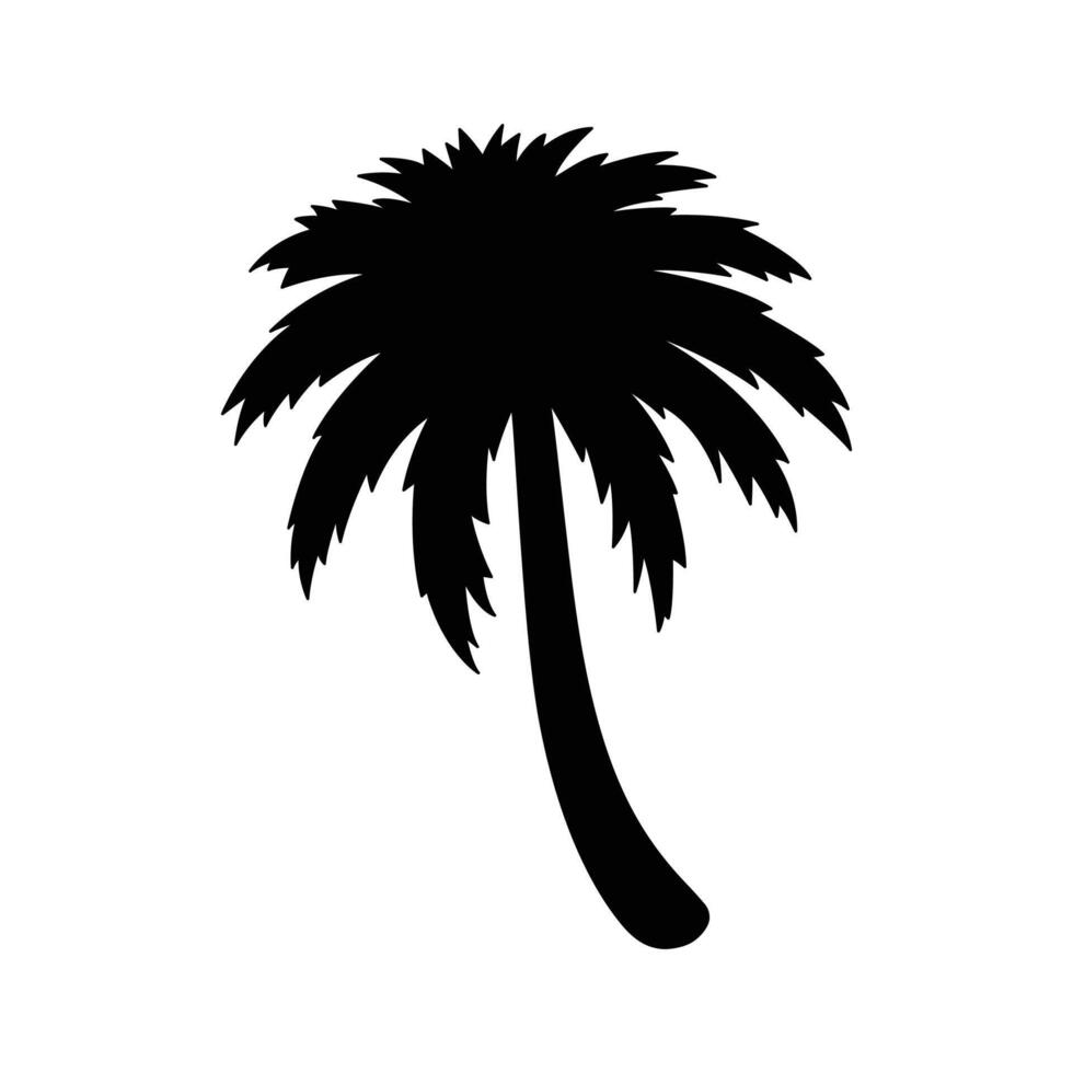 Palme Baum Symbol Kokosnuss Baum Vektor Logo Symbol Zeichen tropisch Sommer- Strand Charakter Karikatur Illustration Design