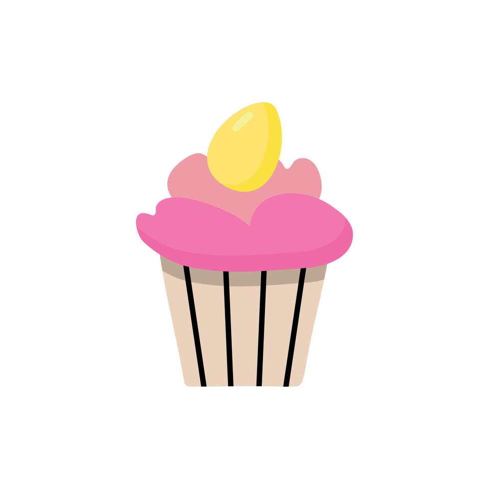 cupcake. element för hälsning kort, affischer, klistermärken och säsong- design vektor