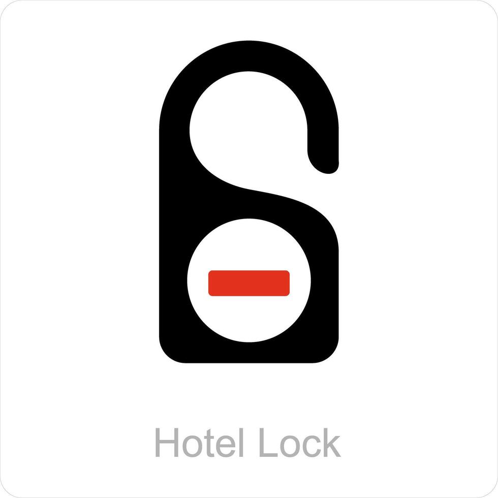 Hotel sperren und Zeichen Hotel Symbol Konzept vektor