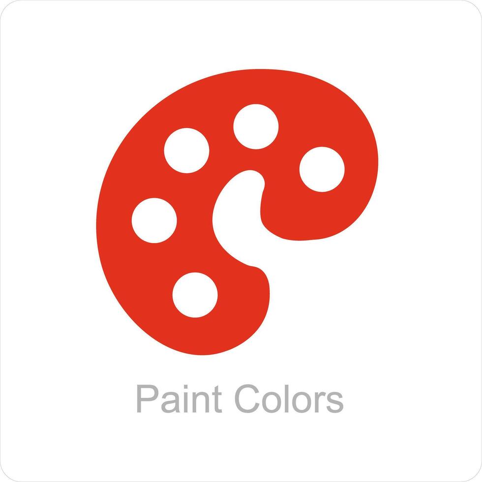 måla färger och färga ikon begrepp vektor