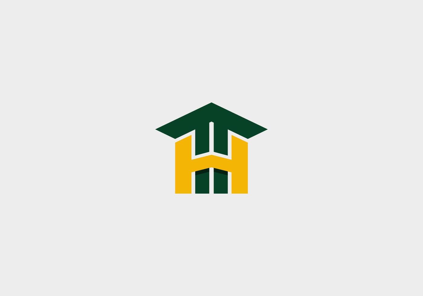 logotyp hus brev t och h eller t, elegant modern och minimalistisk, redigerbar Färg vektor