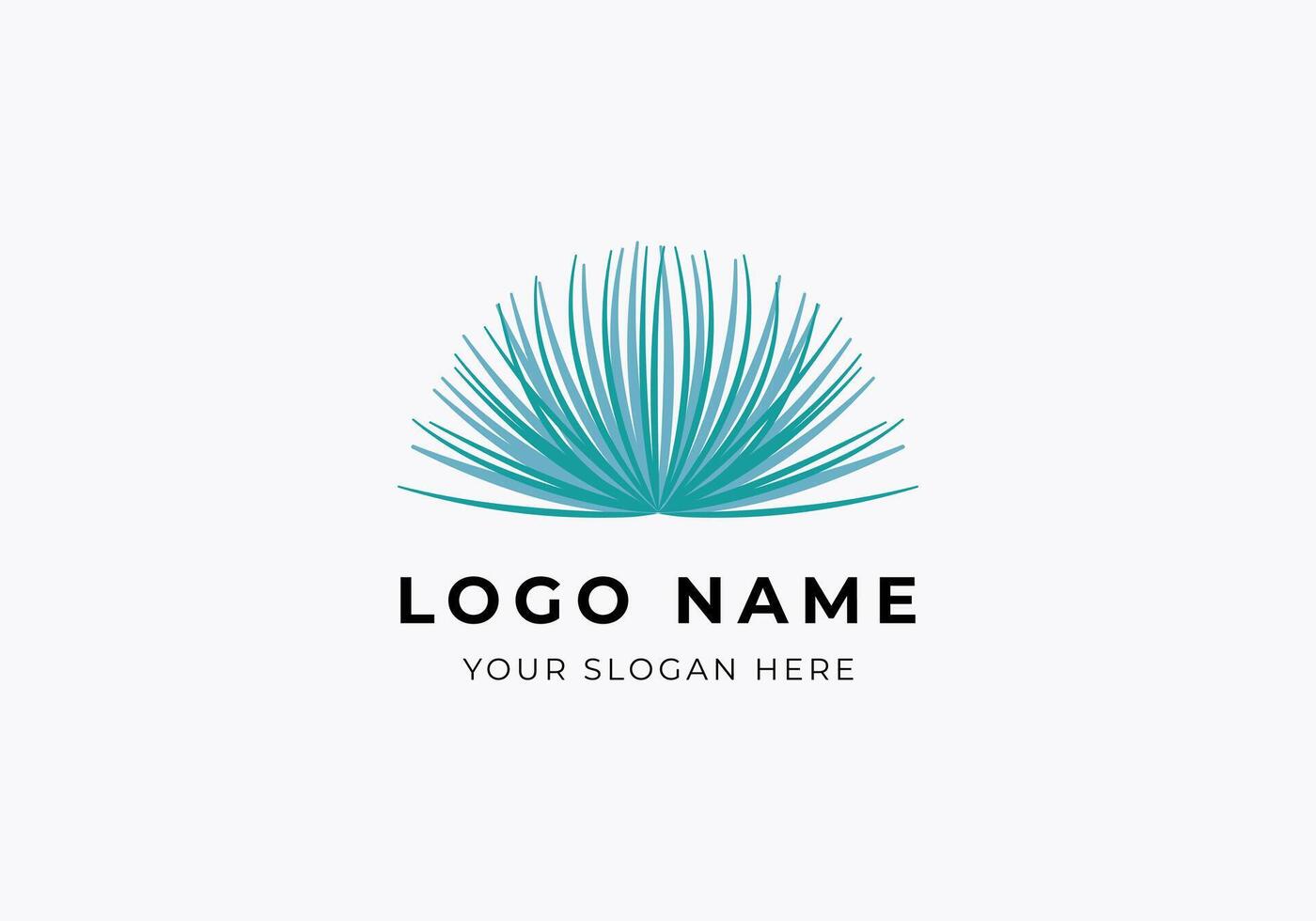 Logo Agave Anlage, Agave Blume, minimalistisch und modern Logo Design. editierbar Farbe vektor