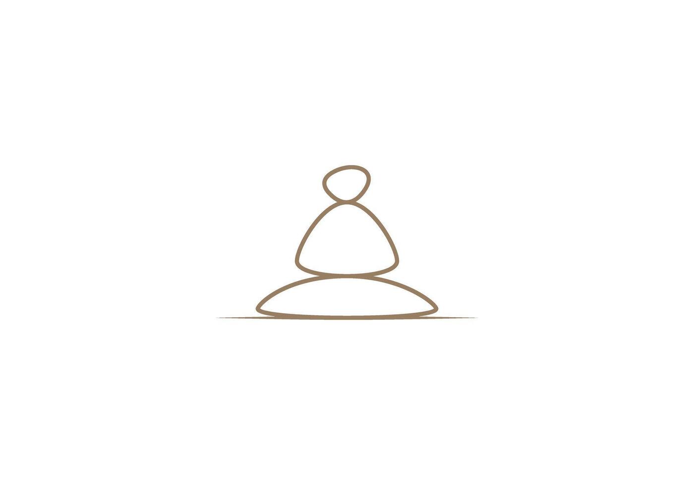 logotyp människor meditation, minimalistisk, modern, logotyp linje, redigerbar Färg vektor