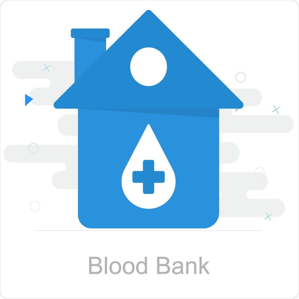 Blut Bank und Plasma Symbol Konzept vektor