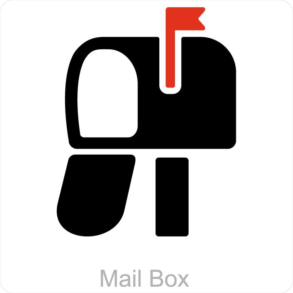 Mail Box und Kommunikation Symbol Konzept vektor