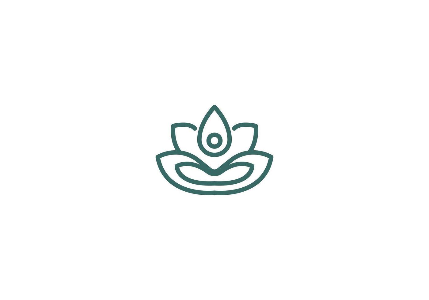 logotyp lotus och avslappning, logotyp mental hälsa, estetisk eller feminism, elegant modern och minimalistisk, redigerbar Färg vektor