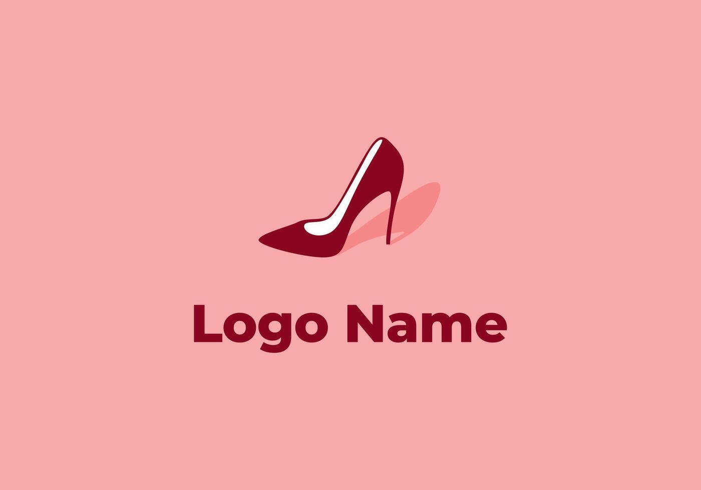 Logo hoch Fersen, modern minimalistisch Schönheit. editierbar Datei vektor