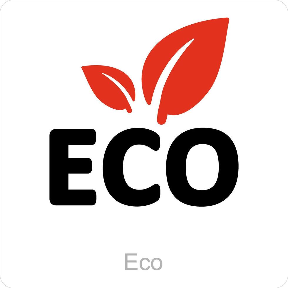 ekologi och miljö ikon begrepp vektor