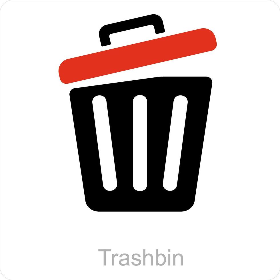 Mülleimer und recyceln Behälter Symbol Konzept vektor