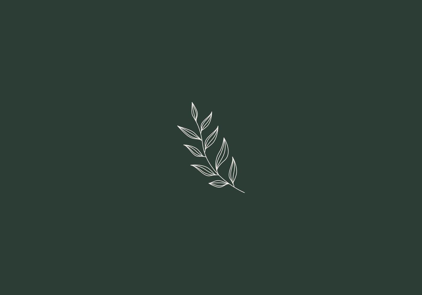 logotyp linje blommig blad och botanisk. estetisk och feminin, enkel linje och lyx modern. redigerbar Färg. vektor