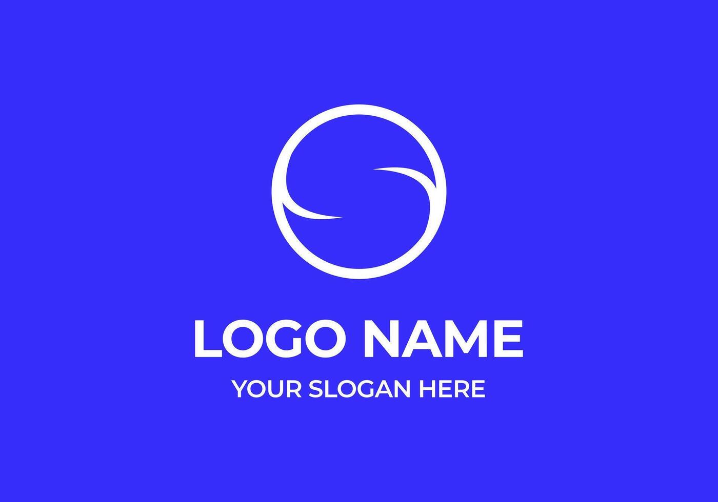 logotyp brev s och cirkel linje, modern enkel och minimalsit logotyp design. redigerbar fil vektor