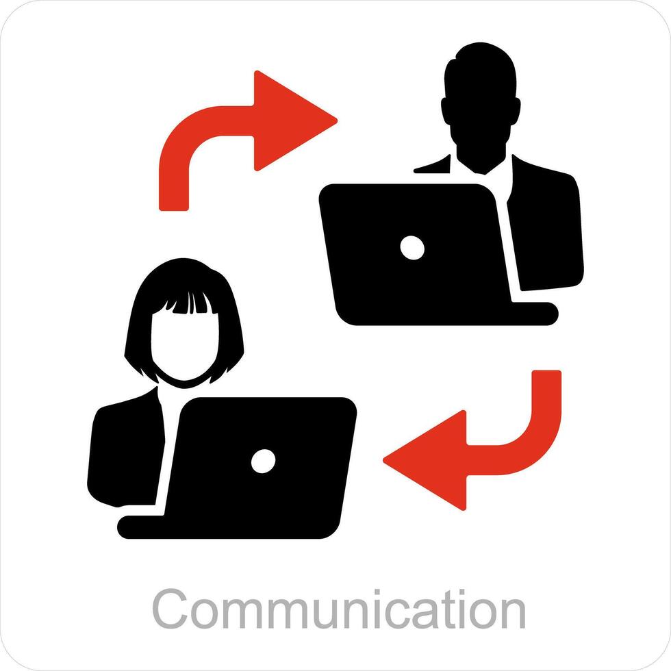 kommunikation och konversation ikon begrepp vektor